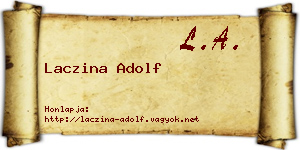 Laczina Adolf névjegykártya